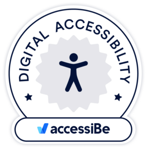 Digital Accessibility Badge icon is used as a partner link to accessiBe