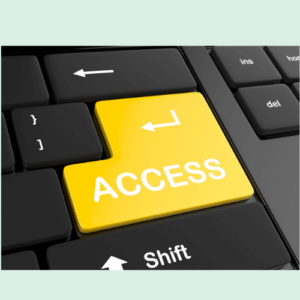 A button on a keyboard saying ACCESS